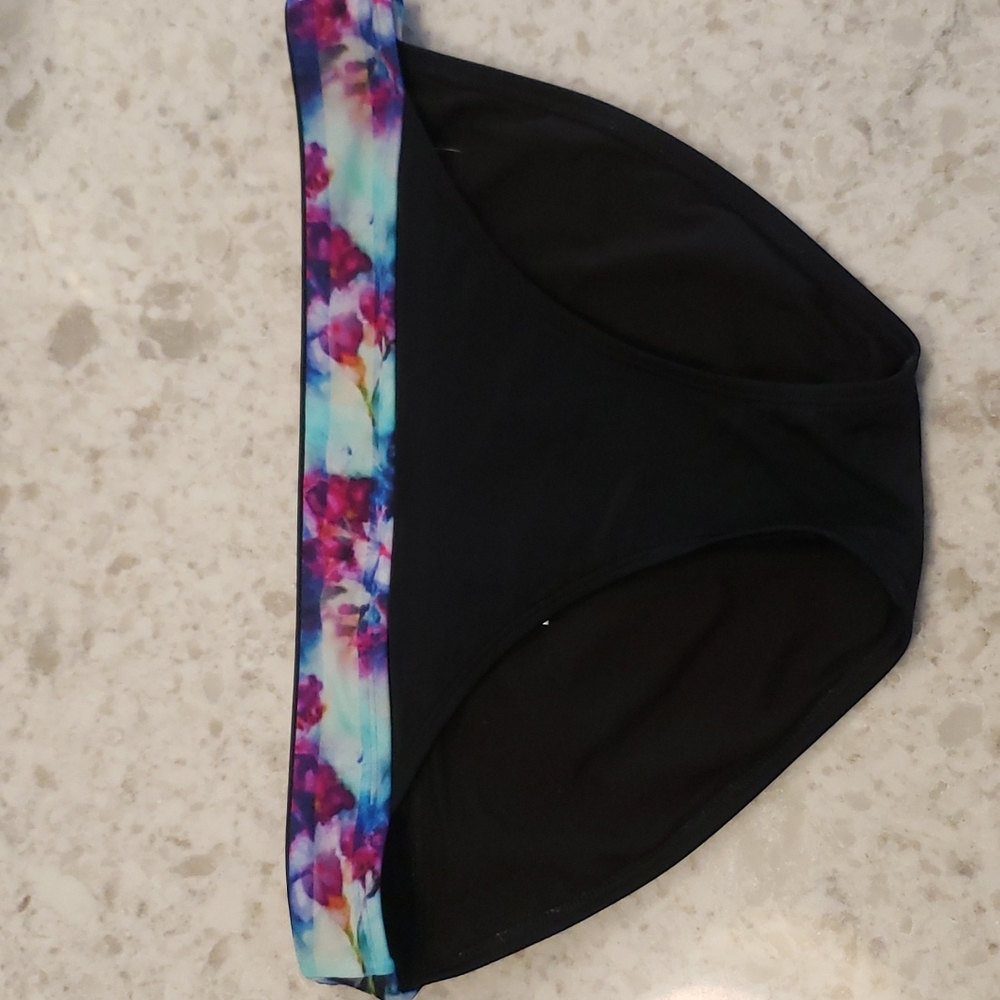 Athleta M Floral Watercolor Bikini Bottom
